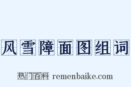 风雪障面图组词是什么意思的图片